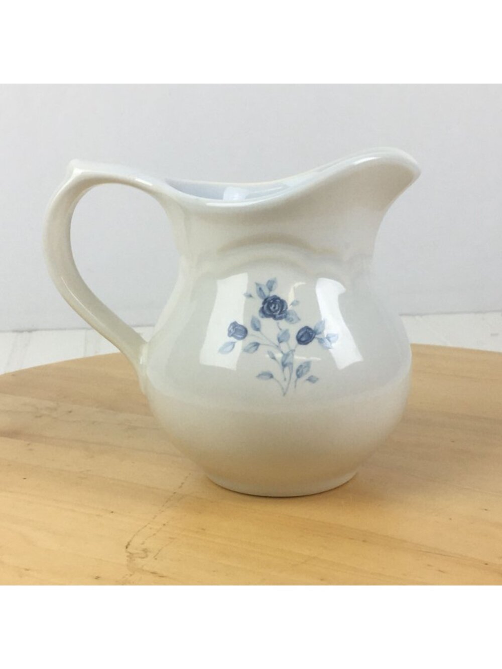 Vintage Pfaltzgraff Blue Poetry Glossy Creamer Pitcher USA